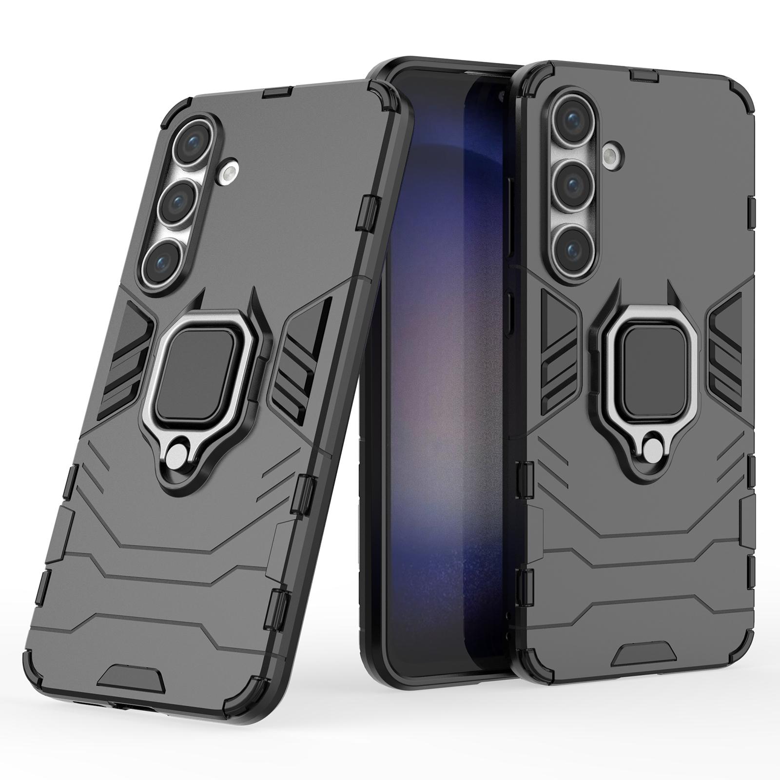 

For Samsung Galaxy S24 FE Case PC+TPU Kickstand Cell Phone Back Cover Blue