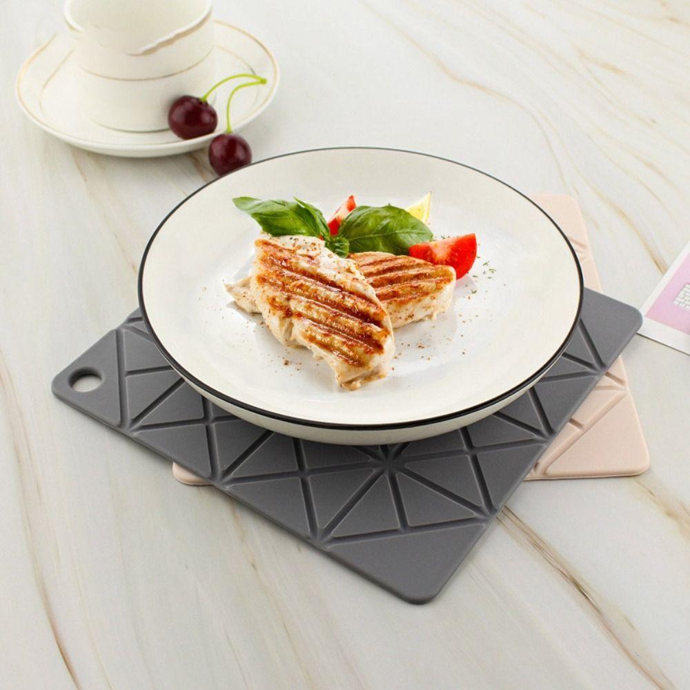 Non Slip Heat Insulation Pad Simple Tableware Pad Creative Silicone Pot Mat  Restaurant