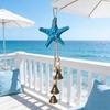 Coastal Resin Starfish Wind Chime With Bell Ocean Themed Hanging Decoration Suitable For Hometerrace Porch. Summer Must-Have