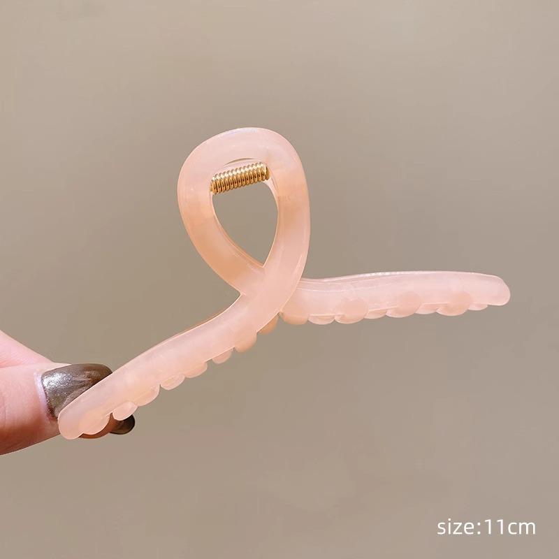 

Jelly Colored Crossed Acrylic Hair Clip With Shark Catching Headband 2024 Bangs