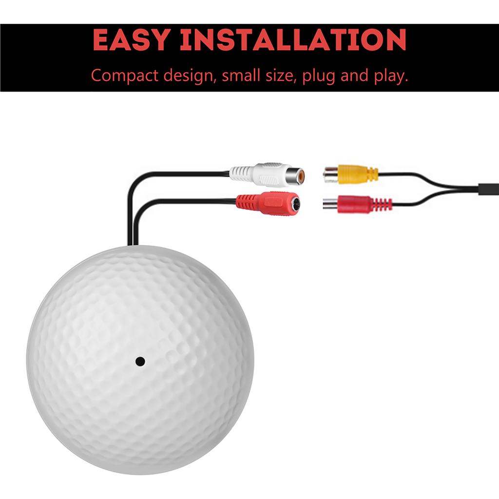 5 150m2 Wide Range HiFi Audio Sound Monitoring Pickup Microphone Head for CCTV Security