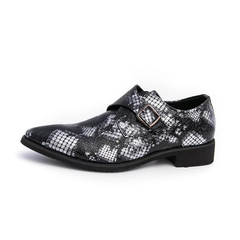 Men Printing Monks Loafers Shoes Wedding Party Shoes Casual Formal Business Leather Dress Prom Nightclub Shoes Plus Size