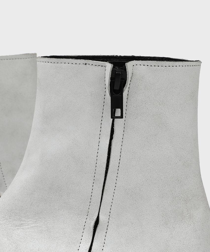 Firenze Atelier [Vibram] Nobo_Bold Shape Hidden Zip-Up Boots 3500 [Crack White]
