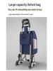 Folding Stair Climbing Shopping Cart: Portable Luggage Trailer & Small Hand Truck for Elderly and Grocery Use