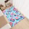 1pc Cosmetic-Themed Area Mat, Thick Polyester Rectangle Mat for Bedroom, Living Room, Entryway - Machine Washable Indoor Mat Decor