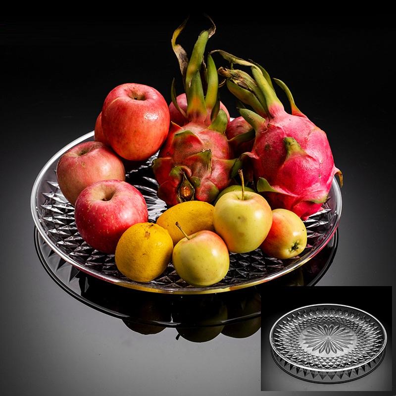 3pcs Crystal Fruit Snack Serving Tray Large Capacity Sweets Nut Serving Container Basket Exquisite Household Tea Snack Plate
