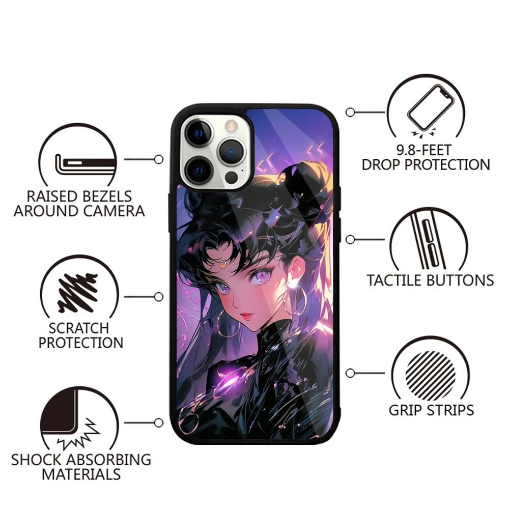 

Чехол для телефона Аниме S-Sailor-M-Moon для iPhone 16,15,14,13,12,11,Plus,Pro,Max,Mini Магнитная беспроводная зарядка Magsafe iPhone13mini