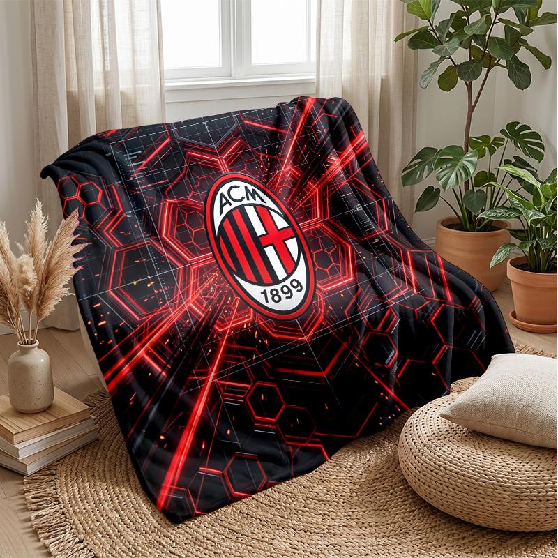 AC Milan Theme blanket Soft Flannel Blanket Plush Throw Blanket Cozy Sofa Bed Blanket for Home Decor