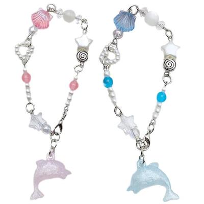 Delphin Anhänger Armband Stern Perlenarmband Schmuck Perfekt für den Alltag