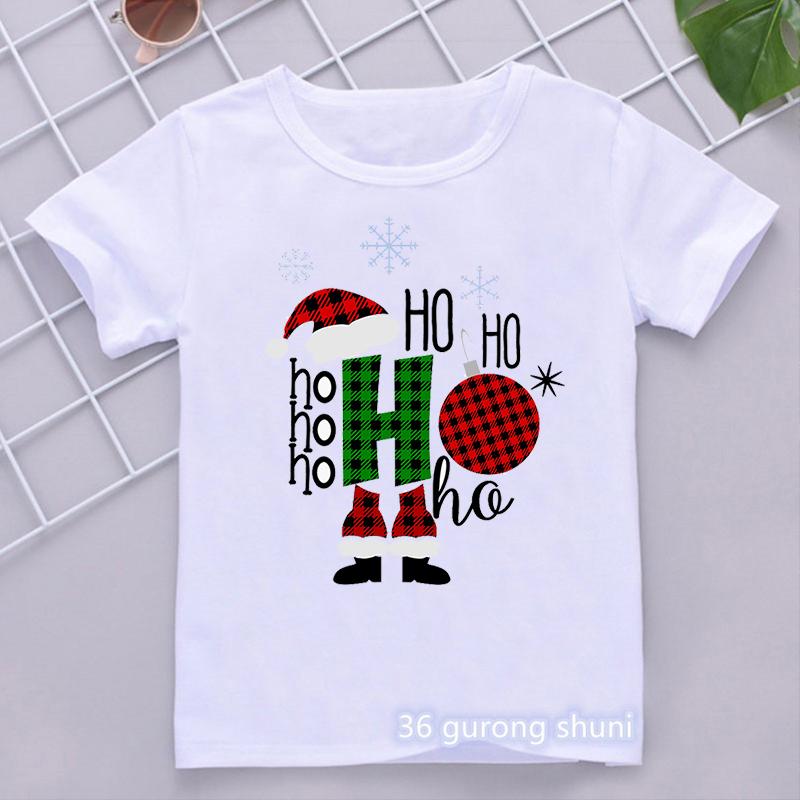 

Счастливого Рождества Санта Клаус машина Графический принт Футболка Девочки/Мальчики Детская одежда Смешная Харадзюку Каваи Дети Летние топы Футболка 140