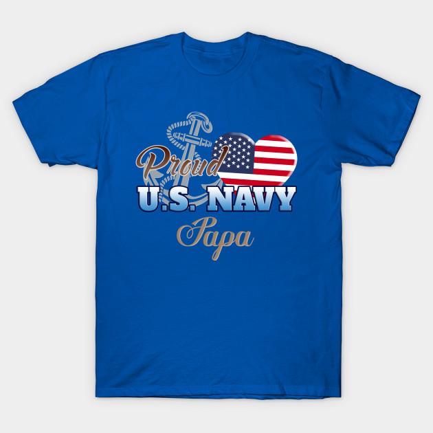 Buy Unisex Fashion TShirt proud us navy 