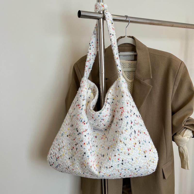 New Fashion Flower Women's Bag Casual Large Capacity Shoulder Crossbody Bag Fresh Tote Travel Bag