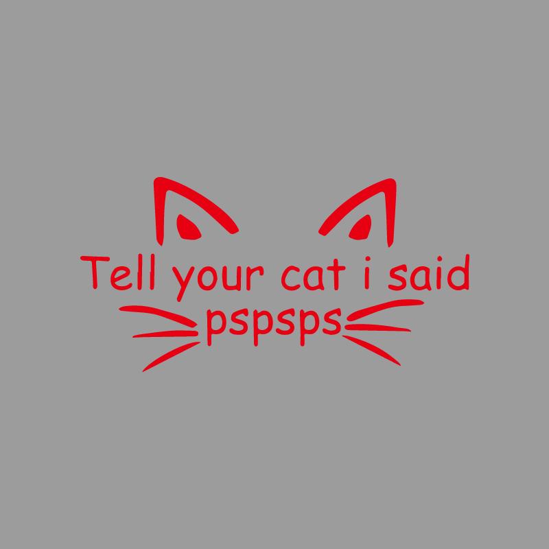 Передай своей кошке, что я сказал ПСПСПС  креативные и забавные наклейки для фанатов и любителей мультфильмов, высокое качество для автомобилей, грузовиков, мотоциклов и ноутбуков S