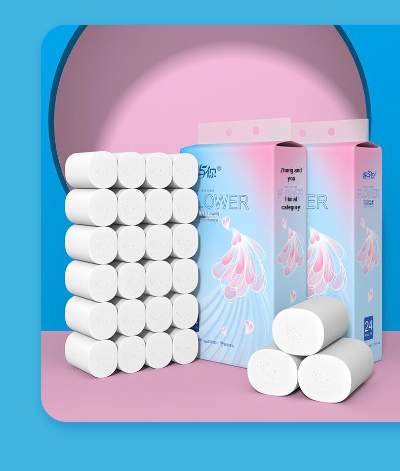 Papel & Você: Papel Higiênico sem Tubo, 24 Rolos Grandes, Lenço Doméstico de 6 Folhas