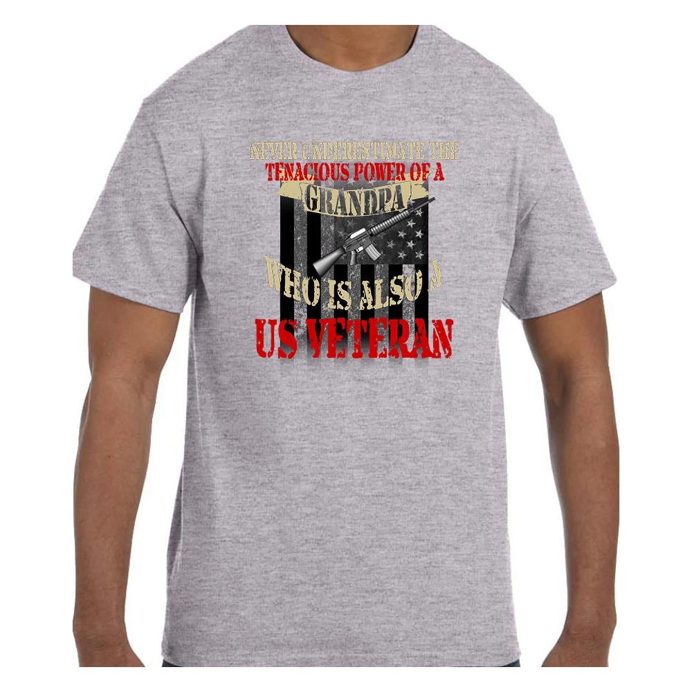 Funny Humor T shirt Patriotic Grandpa and a Veteran S
