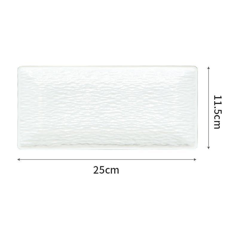 Pp Stone Textured Rectangular Serving Plate Durable For Sushi Home Restaurant Daily Use
