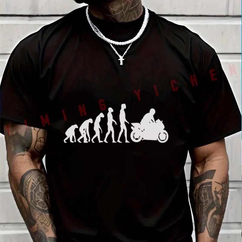 Motorbike Evolution Biker Gift Superbike T-shirt Moto Male Brand Tee Men Summer T Shirts Casual High Quelity O-neck Tops