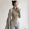 Spring Yoga Clothes, Women's Long-sleeved Jackets, Running Training, Fitness Clothes, Quick-drying, Windproof, and Exercise Clothes.