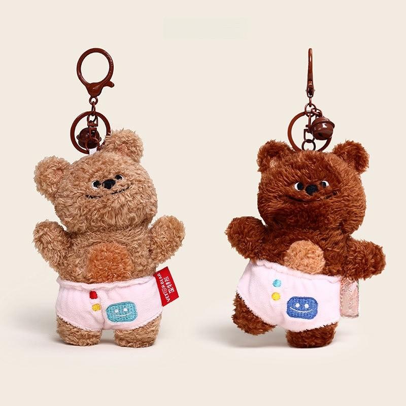 Wear Bear Clothes Plush Keychain Backpack Pendant Cartoon Kids Gift Decoration