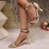 Fashion Women High Heels Sandals 2025 New Fashion Party Shoes for Women Comfortable Open Toed Thin Heels Sandals Designer Luxury Sandals