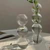 Clear Glass Bubble Hydroponic Vase Cute Style Unique Floral Vase Creative Globose Vase For Wedding Table Centerpieces Home Decor