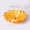 1PC Bamboo Vine Fruit Frame Plastic Rotundity Fruit Shop Ellipse Tray Storage Basket Weaving Supermarket Fruit Basket