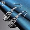 925 Sterling Silver Retro Geometric Drop Earring Jewelry