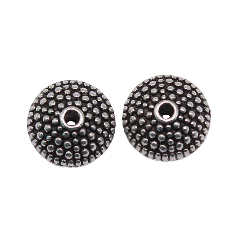 Multi Color Flower Edge Spacer Beads Metal Charms For Jewelry Making Accessories