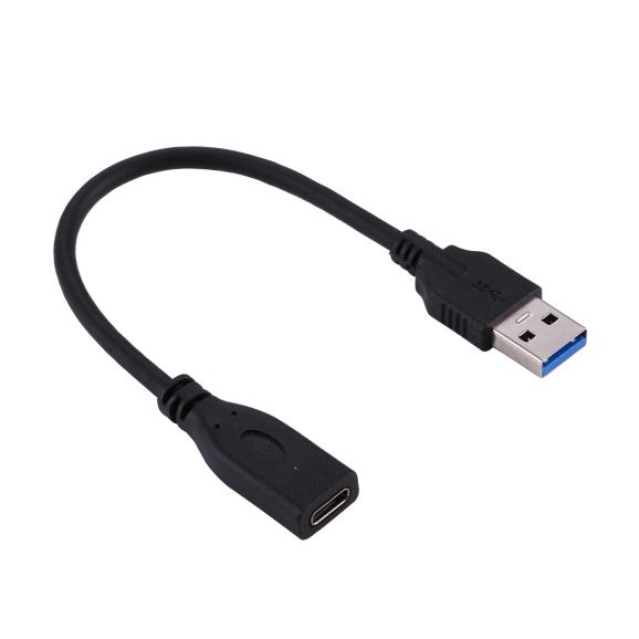 0.2m Type-C Female To USB 3.0 Male Data and Charge Extension Cable for Macbook Chromebook Pixel