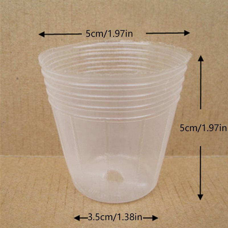 Garden Nursery Planter Clear Plastic Orchid Succulent Container Flower And Vegetable Transplant Tools