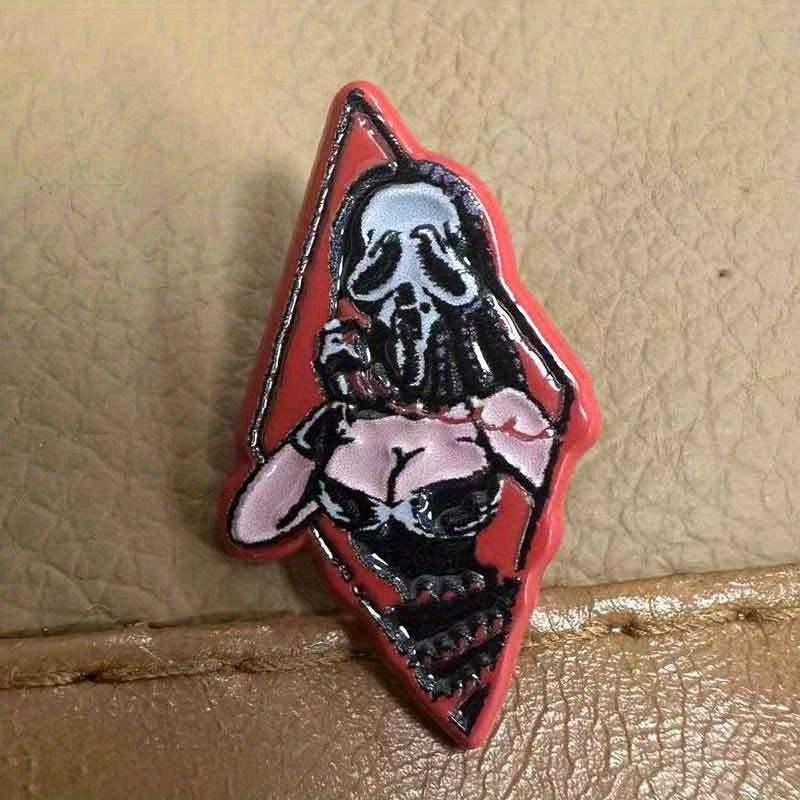 Terror Girl Answering Phone Brooch Accessories Skeleton Badge Accessories Needle Buckle