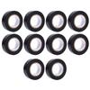 10 Rolls Black Electrical Tape 600V PVC Water Proof Tape 20mm X 10M Strong Adhesive Flame Retardant for Indoor Outdoor