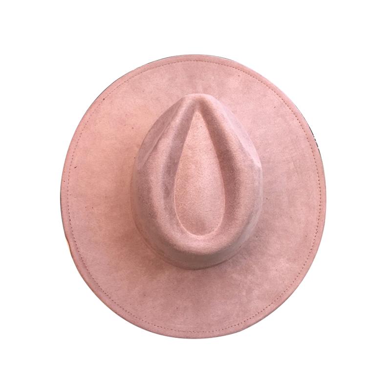 Teal Suede Hat Wide Brim 34 Colors Fedora Hat Men Women Autumn Winter Felt Jazz Hats Classic Church Fedoras Chapeau Sombrero Muj