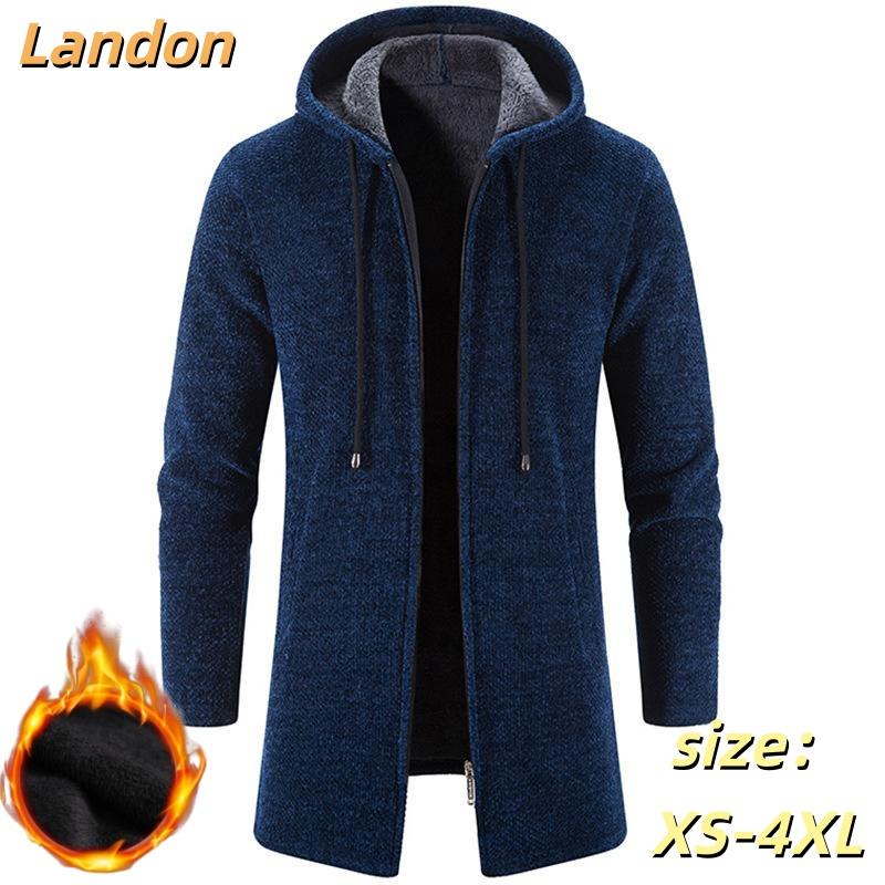 

Осень и Зима Плюс Бархат Тренд Красивый Цвет Все-сочетаемый Кардиган Шениль Верхний Свитер Свитер Куртка Ветровка XL темно-синий