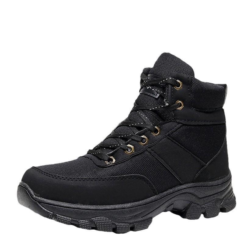Winter men's outdoor snow boots high-top waterproof outdoor snow boots piled non-slip lightweight warm Northeast cotton shoes