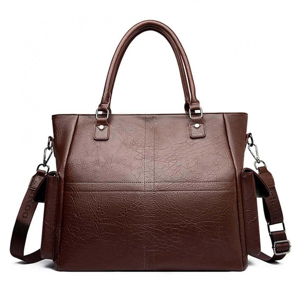 Women Casual Top-Handle Tote Bags High Quality Soft Leather Handbags Retro Luxury Shoulder Bag Ladies Large Crossbody Bags