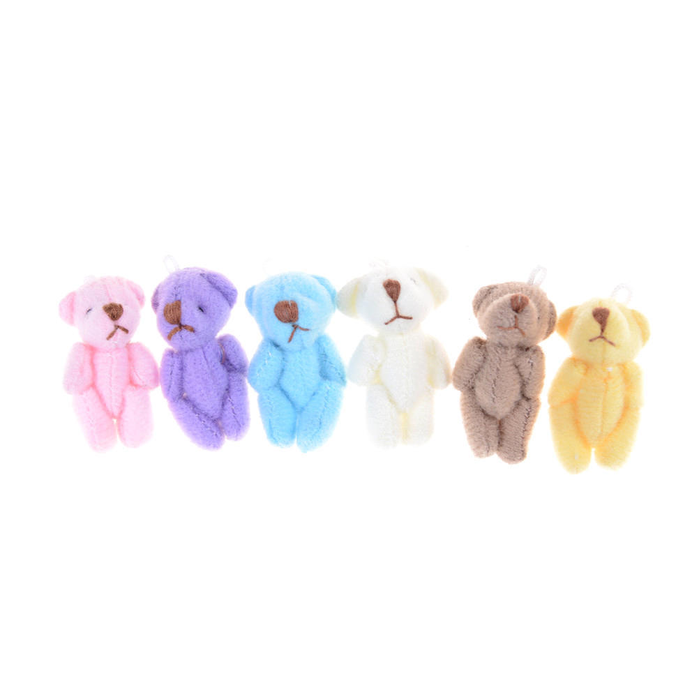 

1Pcs Cm Joint Bear Plush Stuffed Toy Doll Hair Accessories Plush Toy розовый