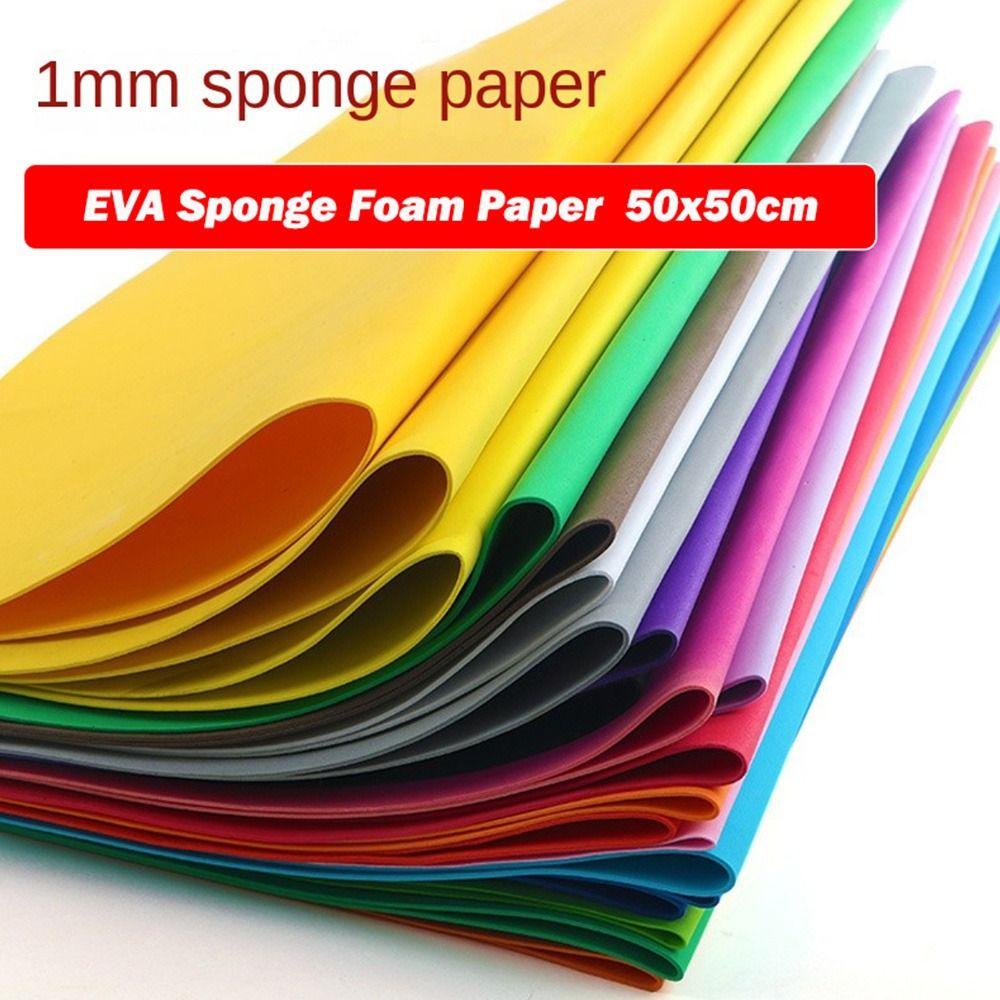 New Colorful Sponge Paper 1mm Thick EVA PE Paper 50x50cm DIY Scrapbooking Kids Baby