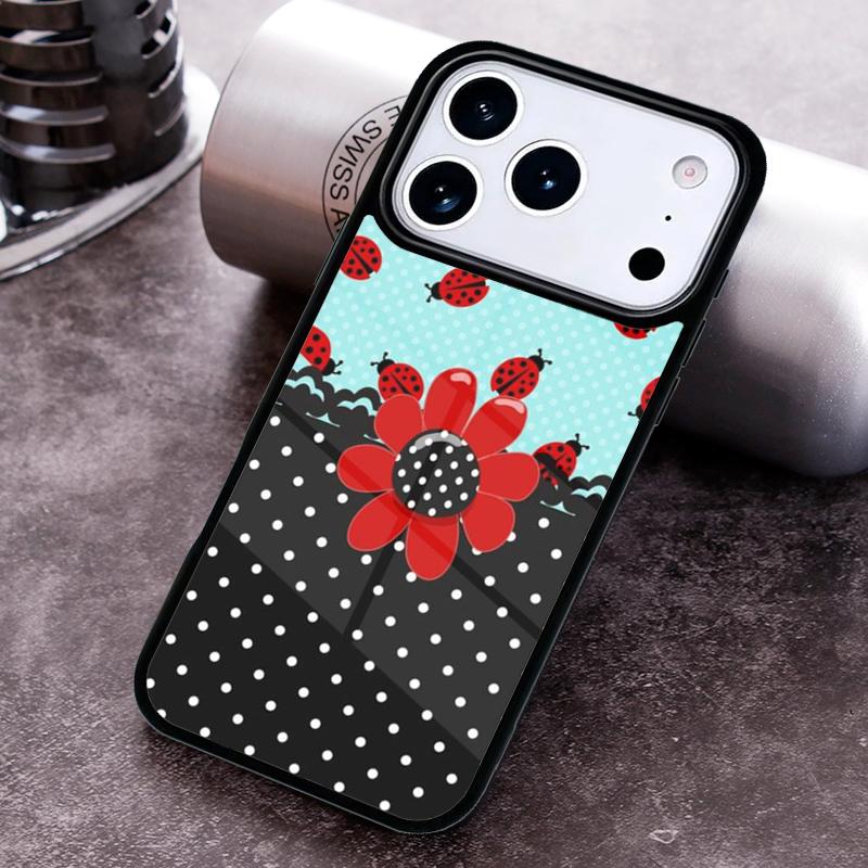 

Чехол для телефона с божьими коровками для iPhone 17 16 15 Pro Max Air 14 13 12 11 Plus Ударопрочный Чехол Capa iPhone 14 Pro Max