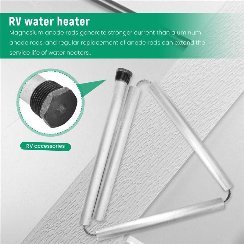 Durable-RV Water Heater Magnesium- Flexible Anode Rod 3/4 NPT Threaded Belt Hex Sleeve Tool Water Heater Anode Magnesium- Rod
