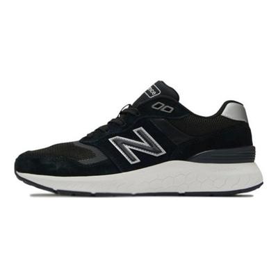880 V6 Bequeme Atmungsaktive Gummi Leder Dämpfung Low Top Laufschuhe Damen Sneaker Schwarz WW880BK6