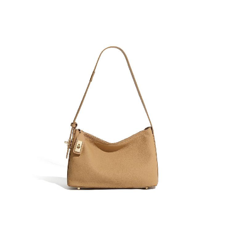 Winter New Niche Design Togo Leather Handbag Genuine Leather Underarm Single Shoulder Lock Pillow Women s Bag