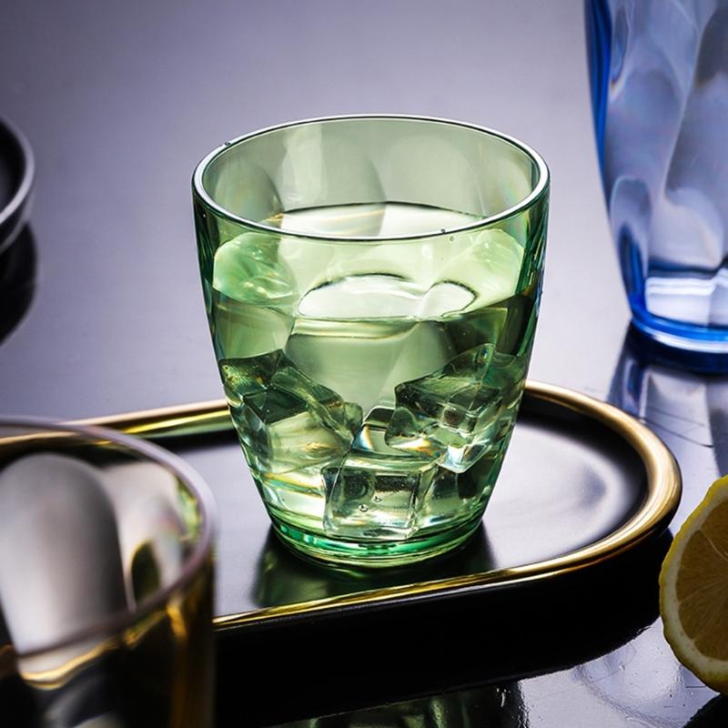 Unbreakable Plastic Drinking Glasses 310ml Shatterproof Water Tumblers Reusable Fruit Juice Beer Champagne Cup for Bar