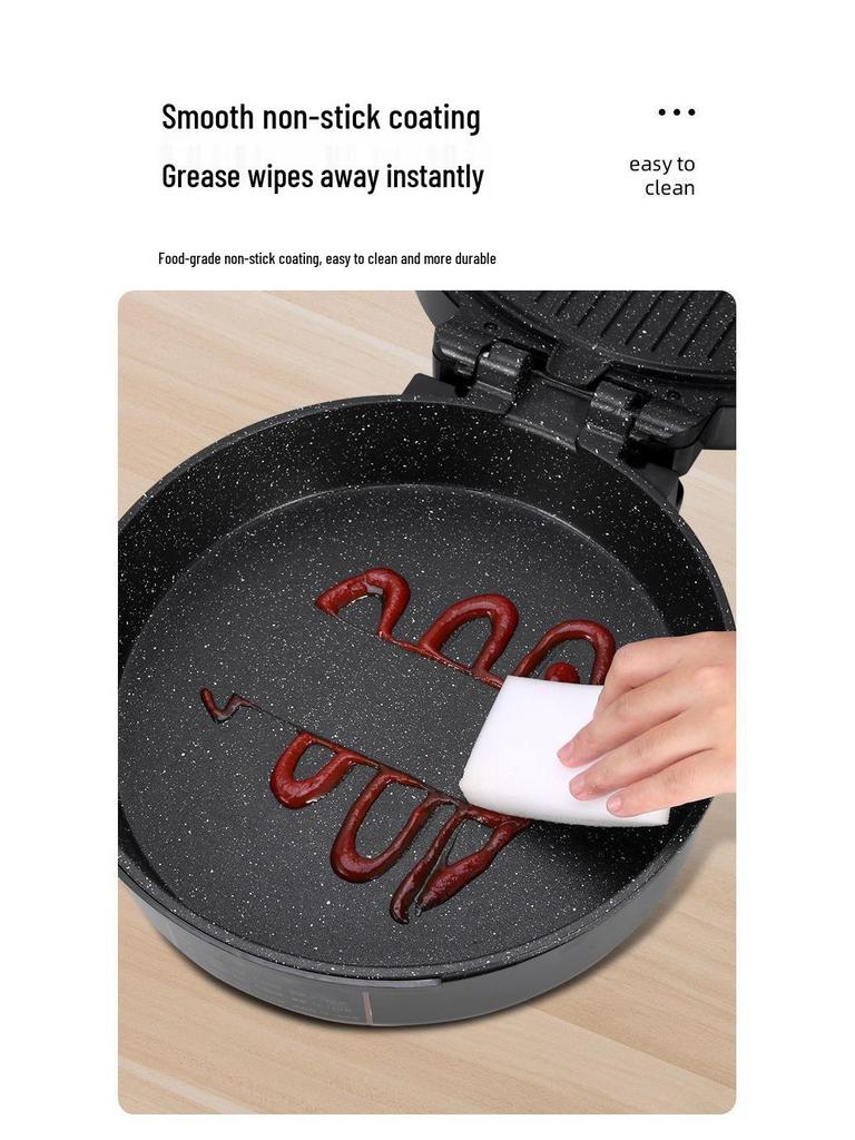 Automatic Electric Non-stick Double-Sided Pancake & Crepe Maker with Safety Power-Off