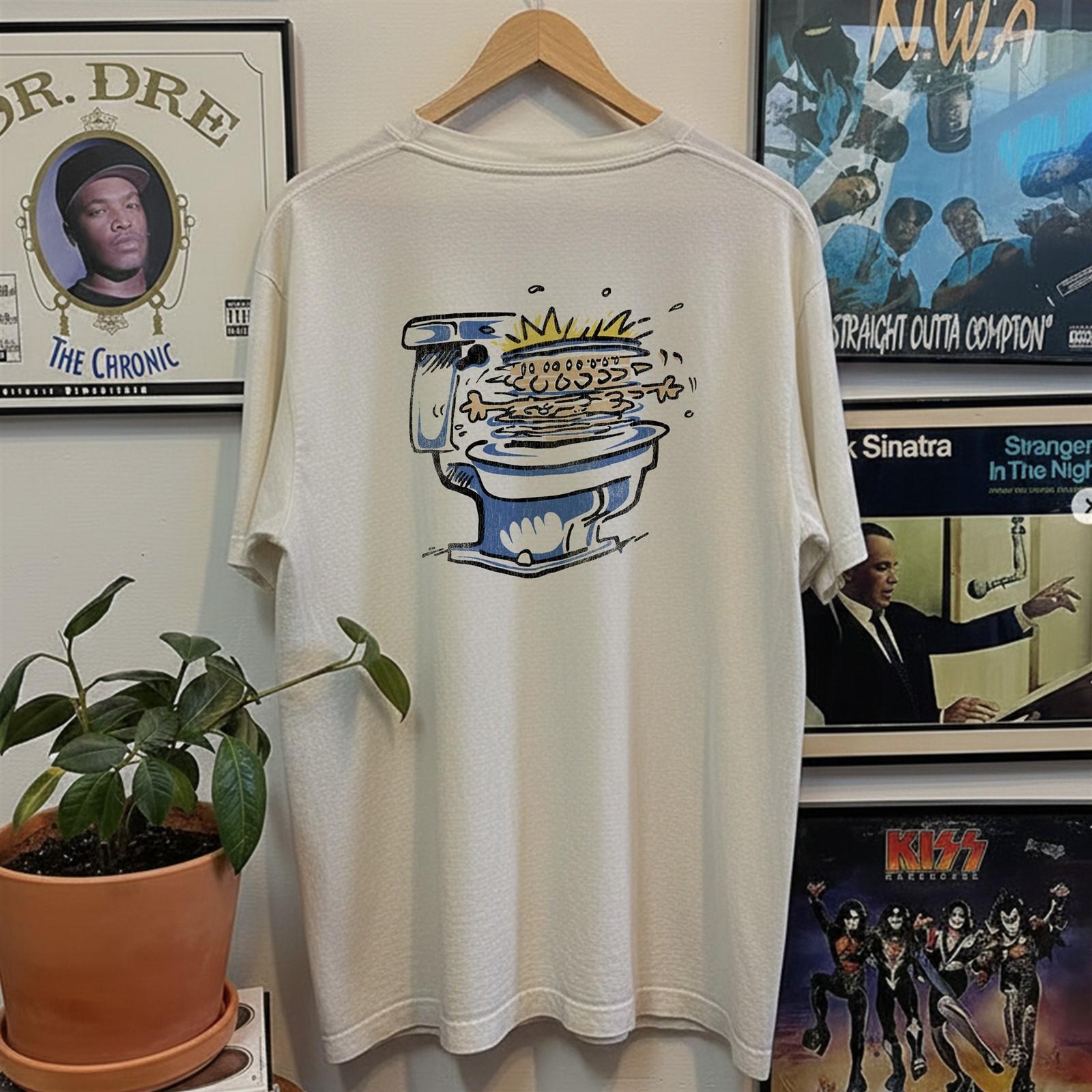 1990 Calvin And Hobbes Spin Cycle Promo T-Shirt White XXL 4XL