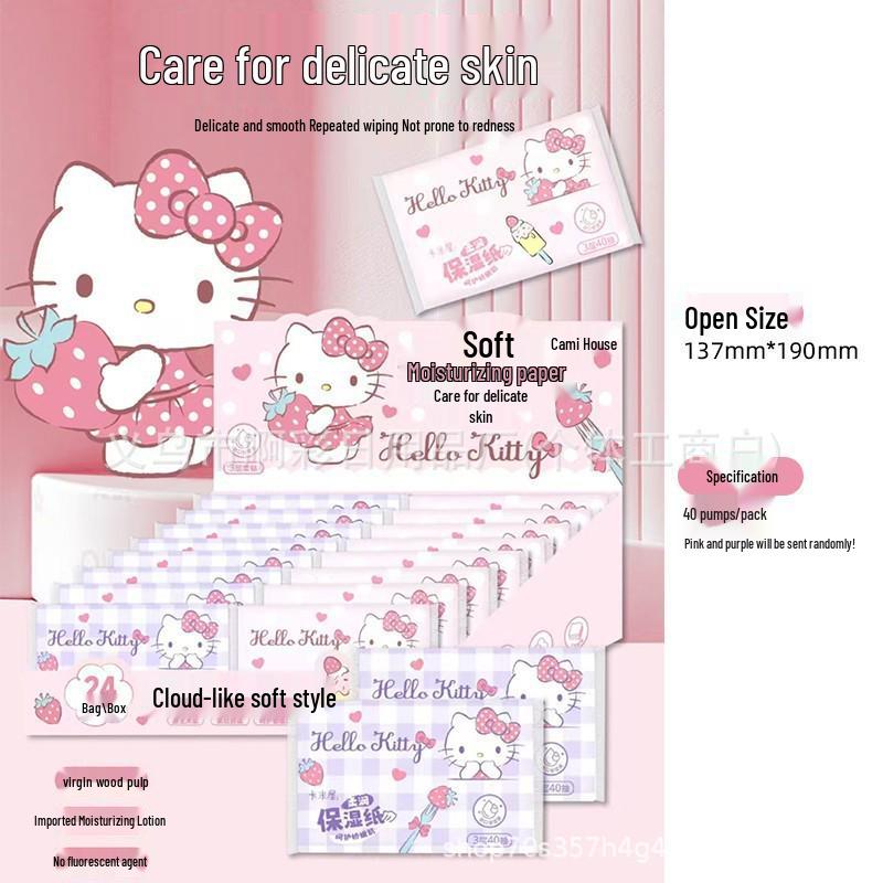 Sanrio Vlhčené ubrousky pro miminka a kojence, Jemné jako obláček, Přenosné malé balení