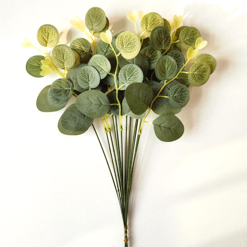 Artificial Eucalyptus Silver Dollar Stems - Decorative Greenery & Simulation Leaves