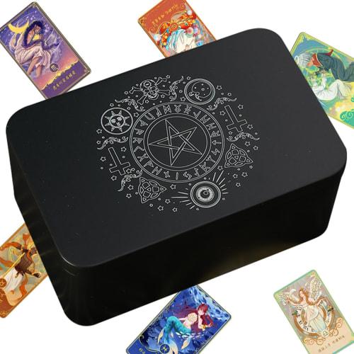 Tarot Card Case Holder, Tarot Card Holder - Card Storage Box, Portable Tarot Card Holder Box for Tarot Cards and Game Cards
