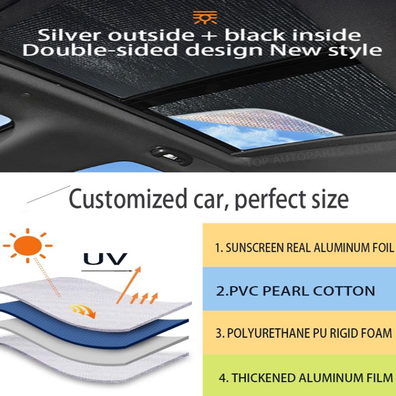Auto Sunroof Sunshades For Toyota Camry XV80 2025~2027 2026 MK9 Car Skylight Roof Sunscreen Heat Insulation Anti-UV Accessories