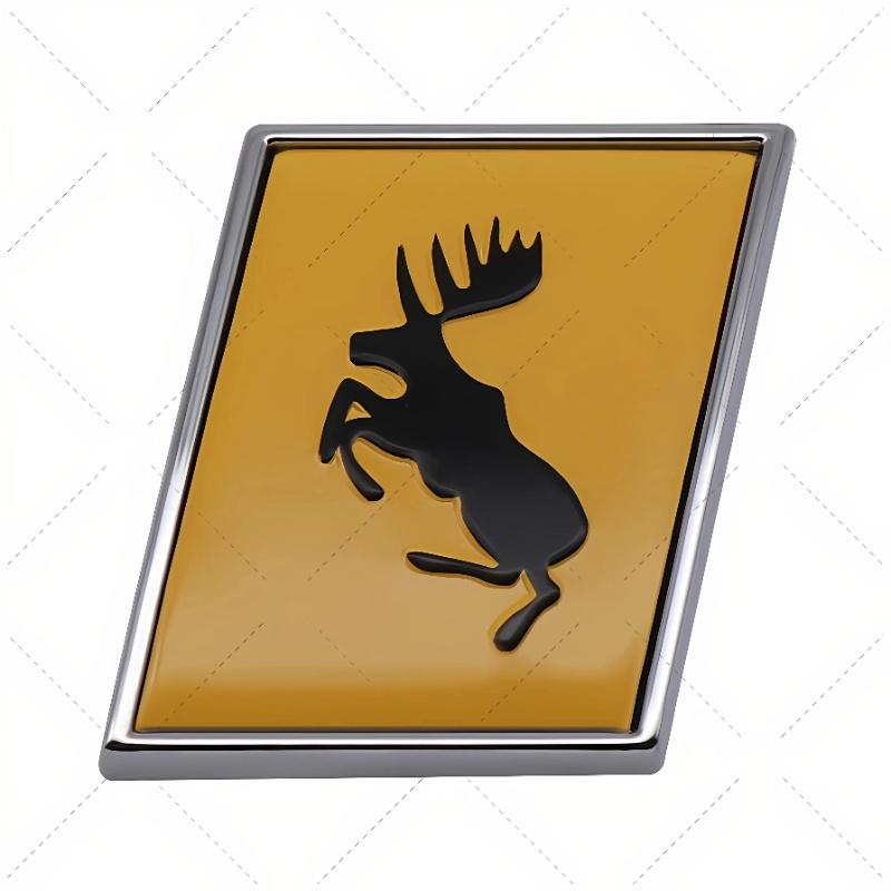 AALK1 3D Metal Chrome R-Type AWD Badge Swedish Flag Moose Emblem Sticker for Volvo V40 XC60 XC90 C30 V60 - Auto Trunk/Fender Exterior